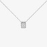 White gold square pendant with diamonds