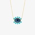 Evil eye necklace with turqoise and carved agate