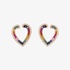 Σκουλαρίκια καρδιές με πολύχρωμα ζαφείρια