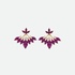Pink gold two piece ruby earrings
