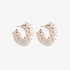 Silver gold plated pearl beads earrings