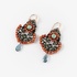 Fashionable earrings made of semi-precious stones and silver clasp