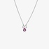 Pink sapphire drop necklace