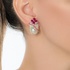 White baroque pearl earrings