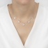 White gold necklace with round diamond charms