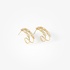 Gold thin hoops with double rows of diamonds