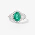 Victorian oval cut emerald ring
