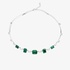 White gold choker with emeralds and diamonds