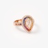 Rainbow pastel poire ring