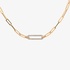 Modern gold necklace with diamond details