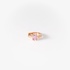 Single gold hoop with pink sapphire