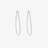 White gold pear shaped hoops with diamonds