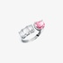 Chiara Ferragni ring with heart shaped white and pink crystal