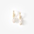 Silver gold plated earrings with baroque pearls