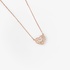 Pink gold heart shaped pendant with diamonds