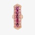 Εντυπωσιακό ροζ χρυσό δαχτυλίδι με ροζ τουρμαλίνη και φανταχτερά διαμάντια