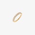 Gold half band ring with diamonds