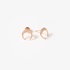 Small pink gold studs with diamonds