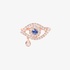 Evil eye ring with diamonds