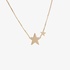 Gold double star pendant