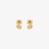 Gold Set Fancy Yellow Diamonds multi cut stud earrings