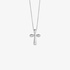 Tiny white round edge cross