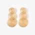 Fashionable silver gold plated earrings