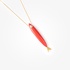 Sardine pendant with coral enamel