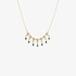 Yellow Gold Necklace with Emeralds & Brilliant-Cut Diamonds