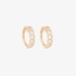 Gold chain hoops with diamonds