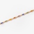 Gold rainbow bracelet with fancy colored sapphires and diamonds