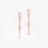 Long one line earring with star diamonds