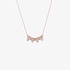 Pink gold pendant with diamonds