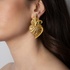 Fashionable silver gold plated earrings