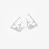 White gold triangular side hoops with diamonds