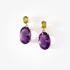 Double earrings with amethyst and peridot