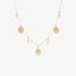 Gold multi madonna and cross charms necklace