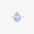 Λευκόχρυσο δαχτυλίδι με ακουαμαρίνα και διαμάντια