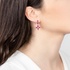 Ruby love cross earrings
