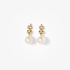 Gold plated silver earrings with pearls