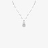 white gold oval pendant with diamonds