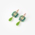 Fashionable earrings made of semi-precious stones and silver clasp