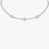 White gold riviera necklace with diamonds