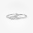 White gold double ring with diamonds