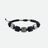 Mens bracelet with black diamonds and onyx