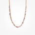 Rainbow tennis necklace with colourful sapphires
