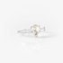 Solitaire pear cut diamond ring