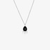 Fine briolette cut diamond necklace with black onyx