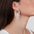 Stunning white gold chandelier earrings with diamonds