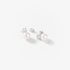 White gold pearl studs with diamonds